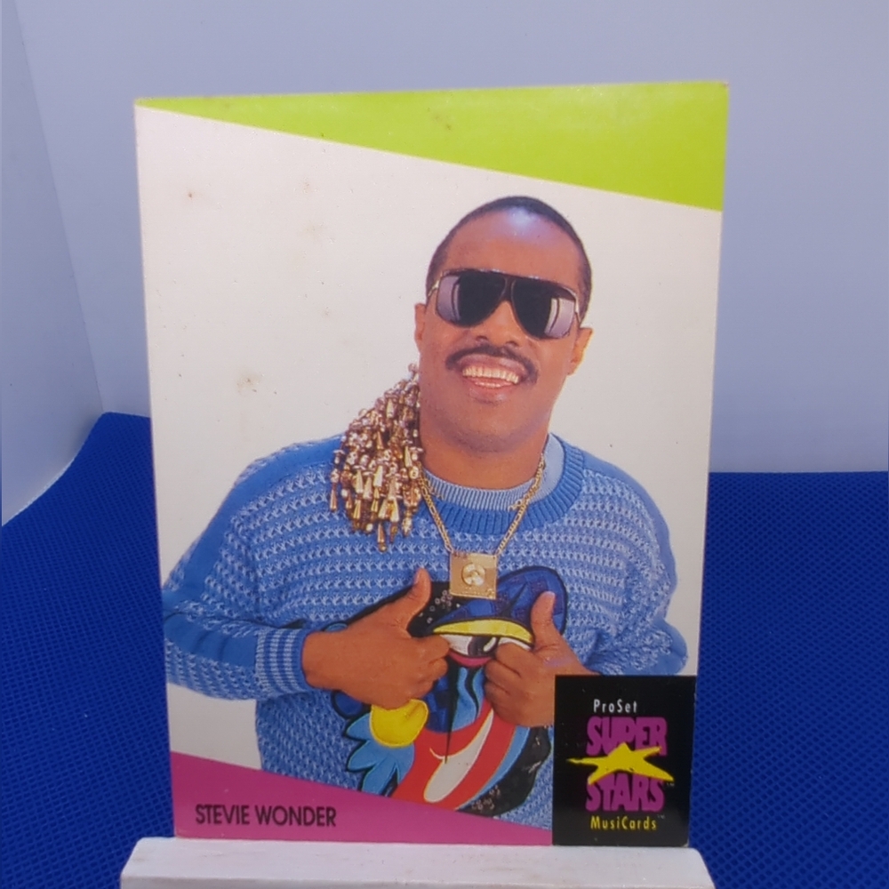 STEVIE WONDER 1991 Pro Set RARE Music Card Sir Duke Isn't She Lovely That Girl